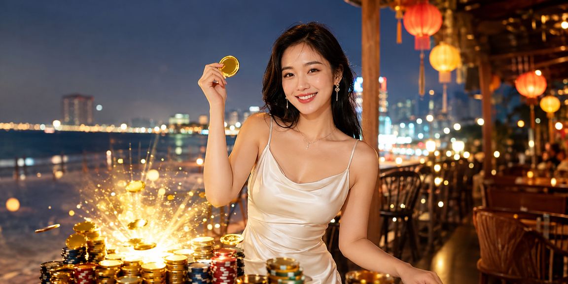 Người dùng trải nghiệm v2x trên thiết bị di động tại Hội An bên quán cà phê